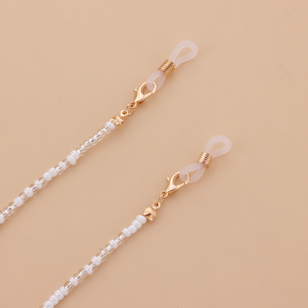Dây Đeo Mắt Kính Xỏ Hạt Màu Trắng Thời Trang Cho Nữ