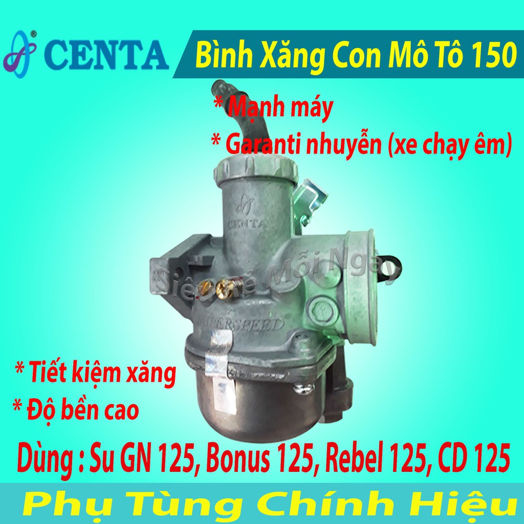 Bình Xăng Con Mô Tô 150 Su GN 125, Bonus 125, Rebel 125, CD 125 Tiết Kiệm Xăng