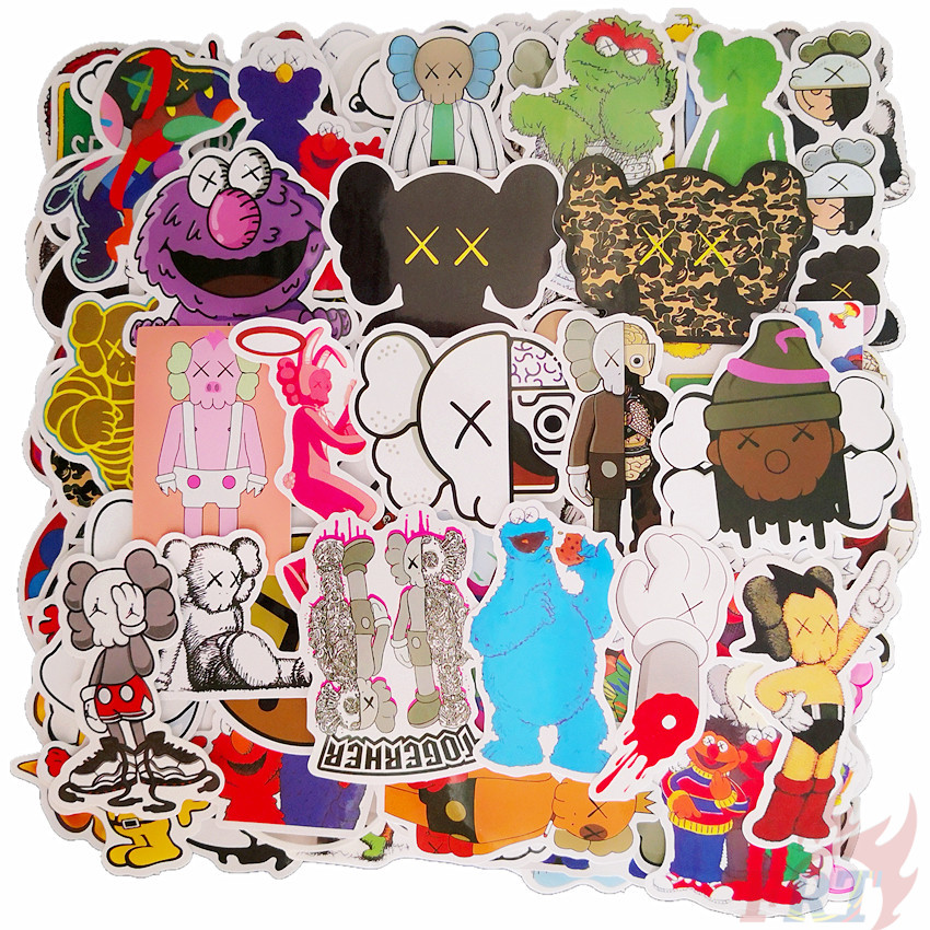 Bộ 102 Miếng Dán Graffiti Hoạt Hình Kaws - Series 02 Bff