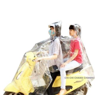 Áo mưa trong suốt dày dặn loại 1 đầu 2 đầu