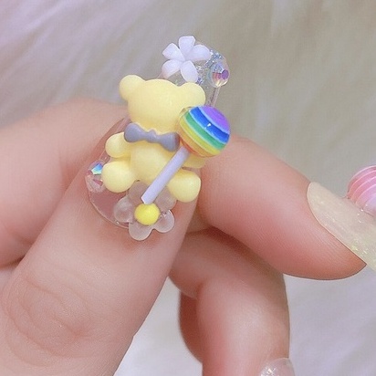 Set 5 Kẹo Mút Đủ Màu Tráng Trí Móng