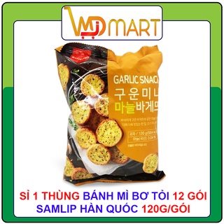 Sỉ 1 thùng bánh mì bơ tỏi Samlip thùng 12 gói 120g/gói