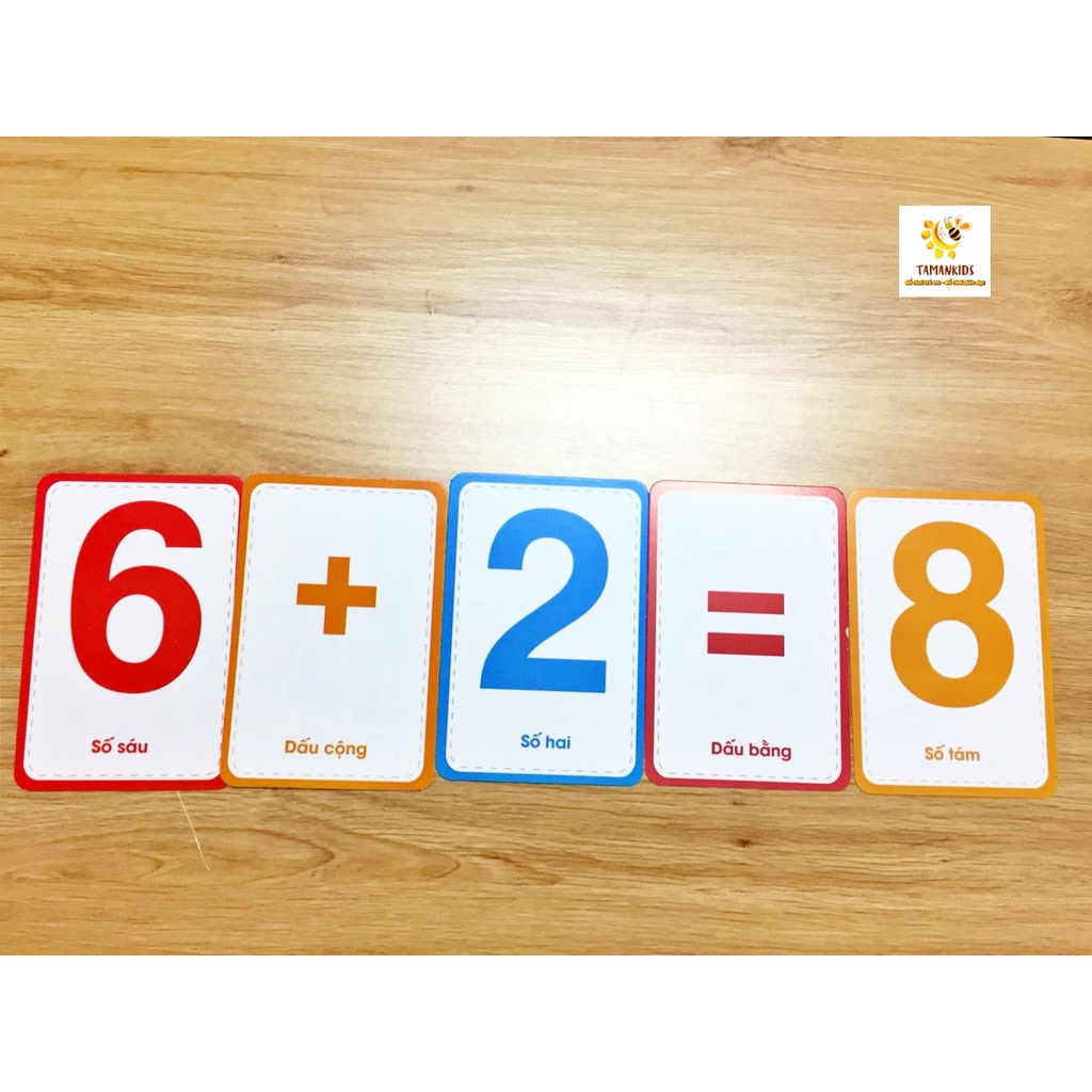 Bộ Thẻ Học Flashcard Gồm 42 Thẻ Toán Học Và Số Đếm Cho Bé- Đồ Chơi Giáo Dục Teppykids
