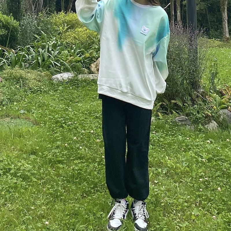 Áo sweater SHARARA mặc chui đầu cổ tròn tay dài dáng rộng họa tiết gấu size lớn thời trang cho nam và nữ
