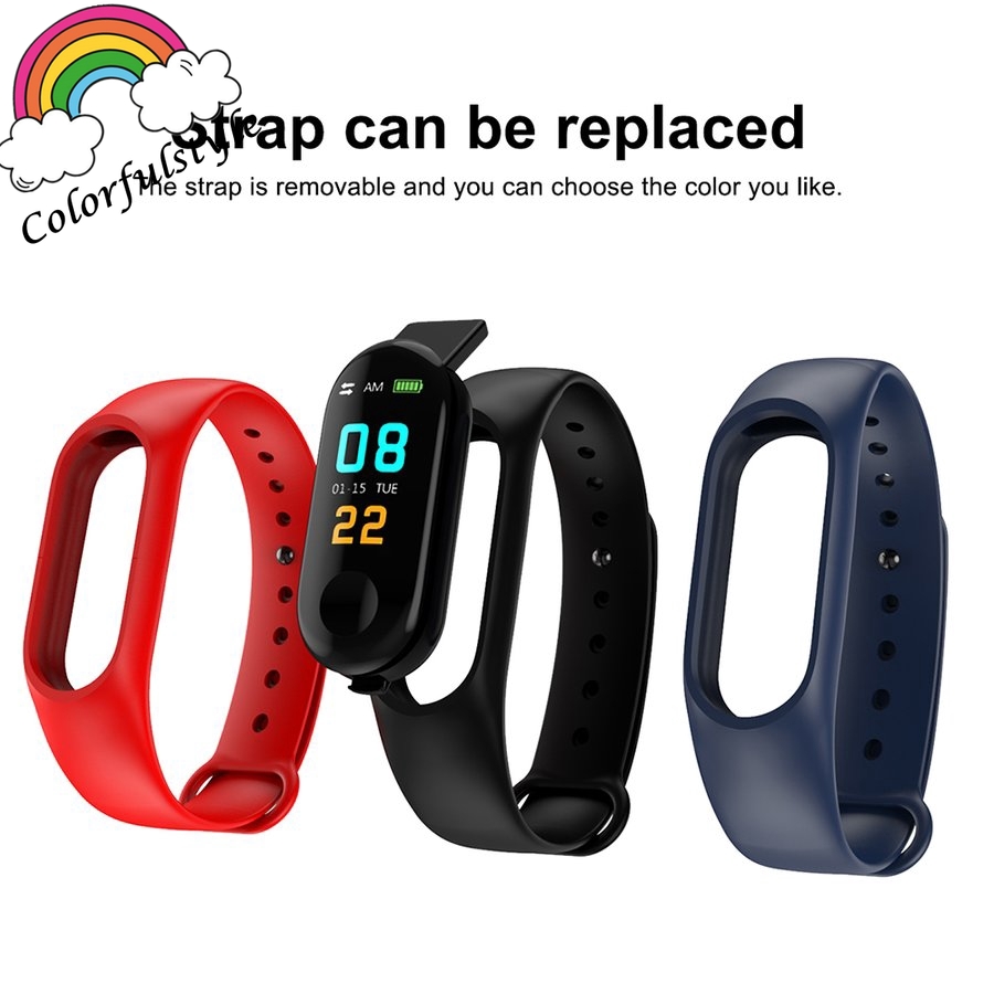 COLO  M3 Band Smart Watch Waterproof Bluetooth Fitness Tracker Wristband Heart Rate Watch Bracele