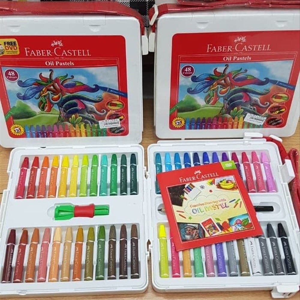 [TẶNG 10 TỜ GIẤY VẼ 300 GSM HAPPY A6] - BÚT SÁP DẦU CAO CẤP FABER CASTELL 12/24/48/60 MÀU