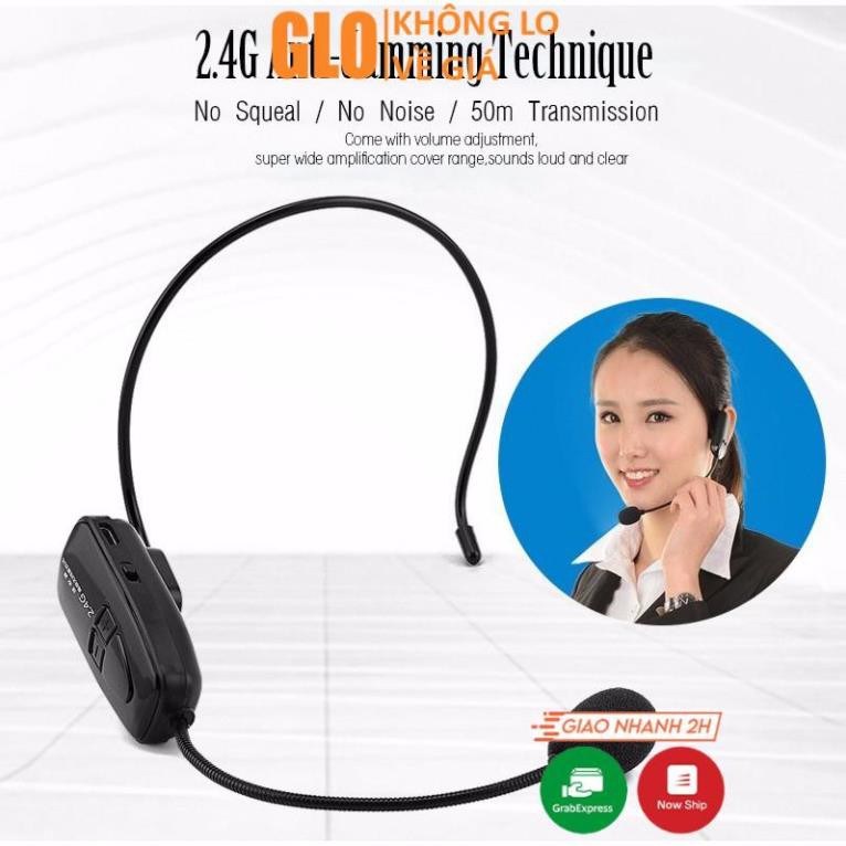 MICROPHONE ĐEO TAI KHÔNG DÂY 2.4G XXD-G18 TRỢ GIẢNG, BÁN HÀNG CHUYÊN NGHIỆP