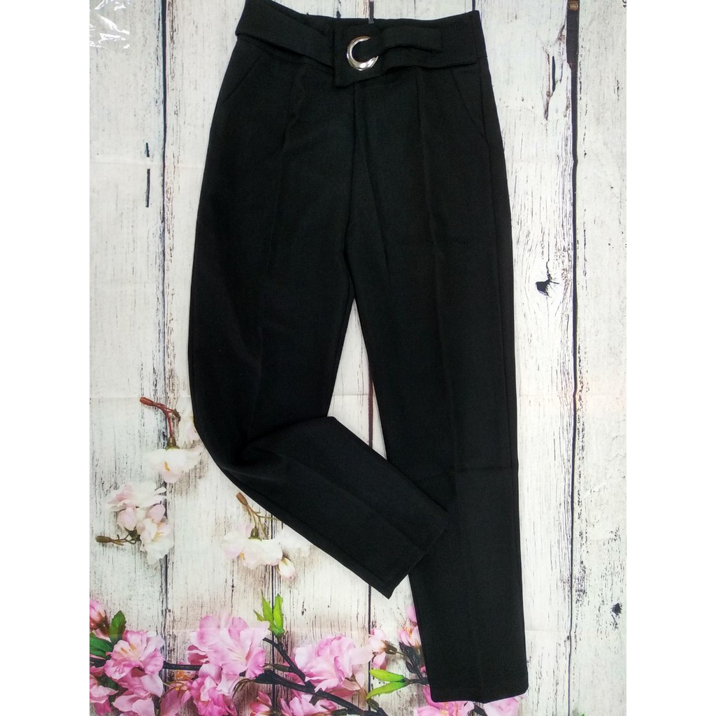 QUẦN TÂY NỮ ĐAI KHUYÊN TRÒN KINA HÀNG THIẾT KẾ, Vải Tuyết Mưa Tây Đẹp, Có Bigsize 85KG