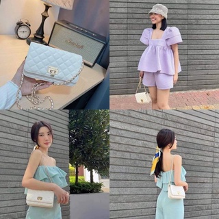 Túi trám Charles & Keith Push-Lock authentic