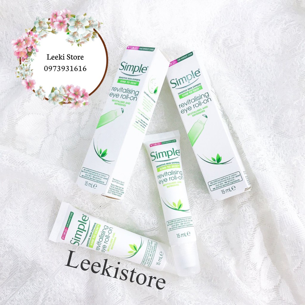 Lăn Dưỡng Mắt Simple Kind To Eyes Revitalising Eye Roll - On