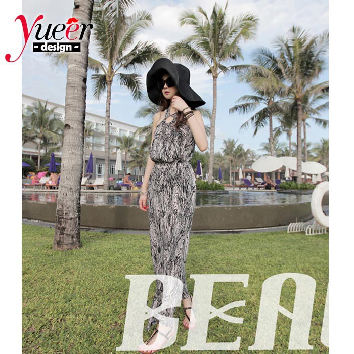 Jumpsuit Đi Biển Phong Cách Bohemian One Piece Size S-Xl