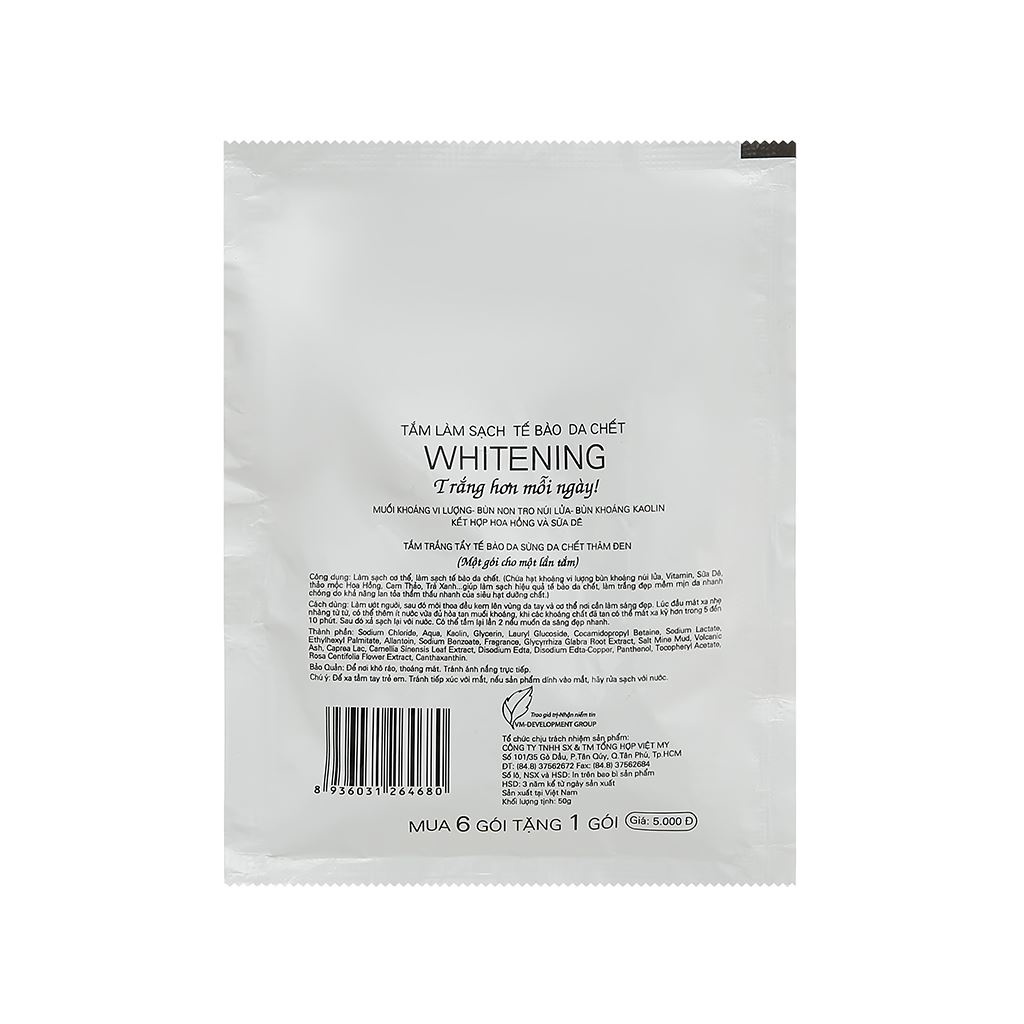6 GÓI TẮM TRẮNG TẨY TẾ BÀO CHẾT THEBOL