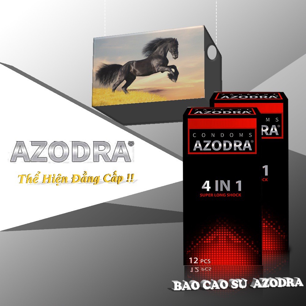 Bao cao su Malaysia Azodra 4 in 1 – 12 chiếc ( Che tên sản phẩm )