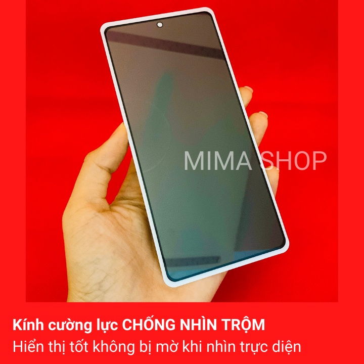 Kính cường lực Chống Nhìn Trộm Xiaomi Poco X3 NFC Pro GT X4 F3 Pro GT C40 Full màn chống xước tặng bộ dán