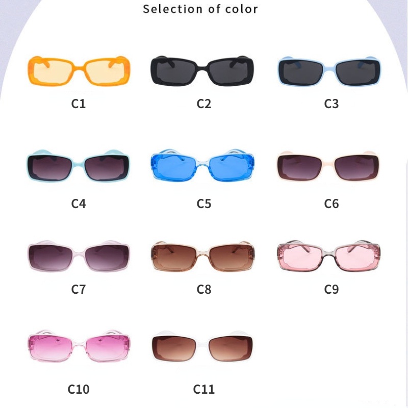 Kính Mát Gọng Chữ Nhật Thời Trang Cá Tính Cho Nam Nữ