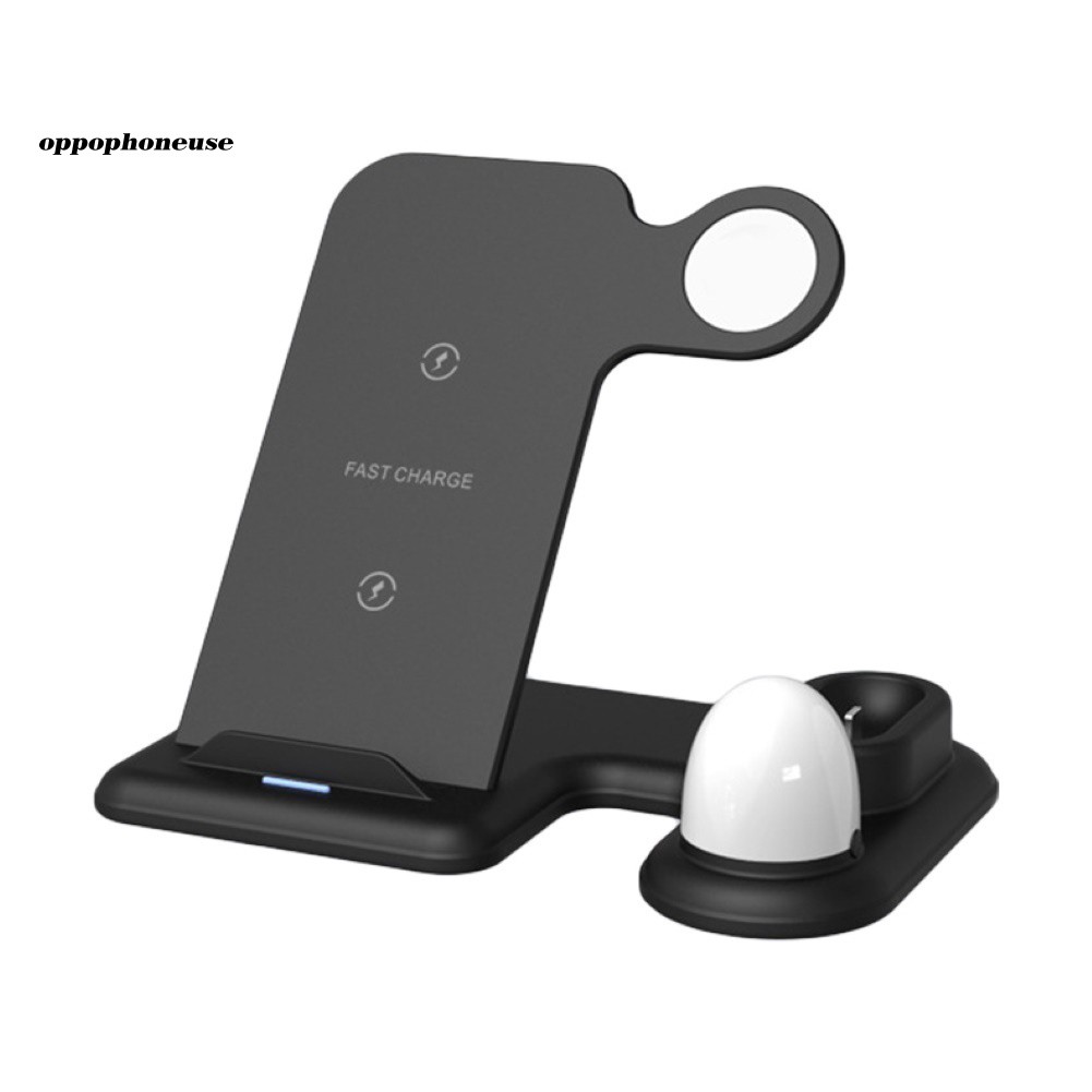 【OPHE】3-in-1 LED Wireless Qi Charging Dock Station Cradle Phone Watch Earphone Charger