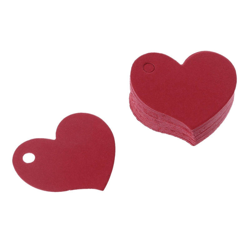 Set 50 thẻ giấy hình trái tim để trang trí đám cưới DIY