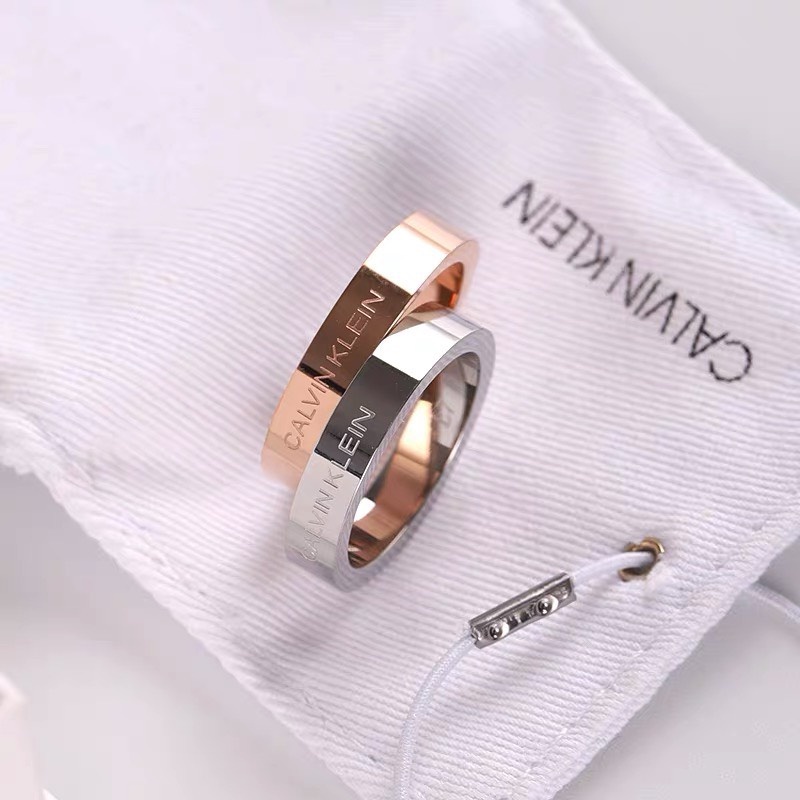 Nhẫn cặp đôi CK Calvin Klein Hook Rose Gold Ring - Nhẫn CK Authentic Fullbox, thẻ tag, bill check Code