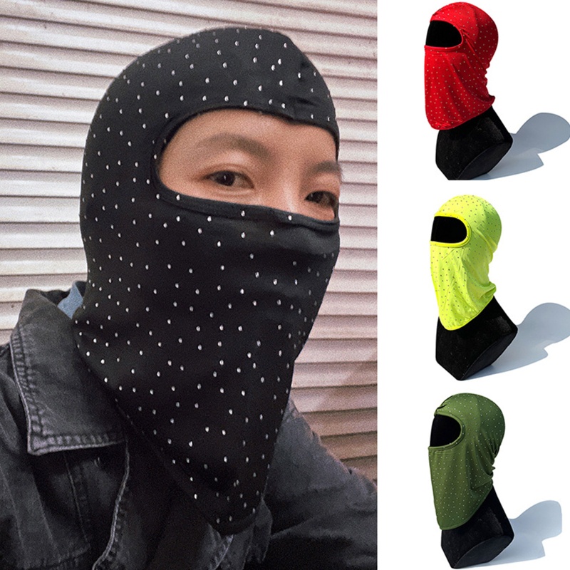 Mặt Nạ Chống Nắng Balaclava Đính Đá Lấp Lánh Che Phủ Toàn Diện Cho Người Đi Xe Máy