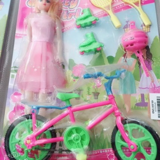 Búp bê đi xe đạp, ca tinh Búp bê đẩy xe cho bé