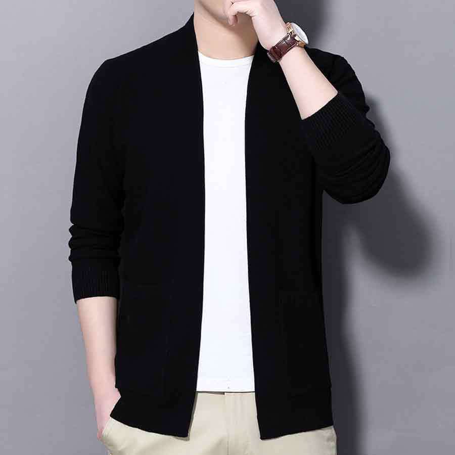 Áo Khoác Cardigan Tay Dài Cổ Chữ V Form Rộng Cho Nam