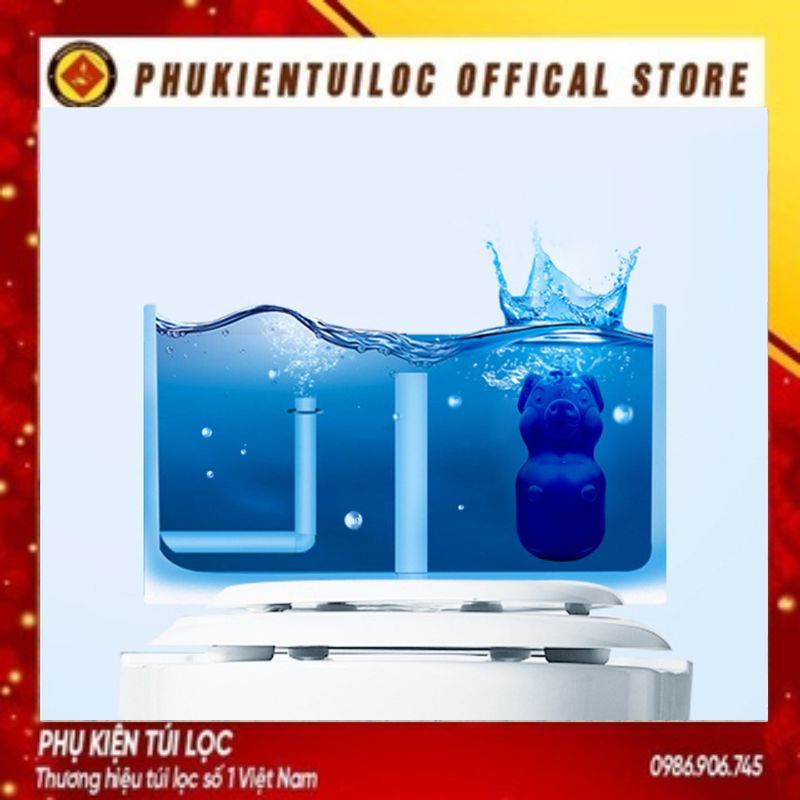 Lọ Thả Bồn Cầu CON HEO Tẩy Khử Mùi Thế Hệ Mới - Viên Thả Xả Toilet Diệt Khuẩn, Tẩy Sạch Vệ Sinh Vết Bám Bẩn