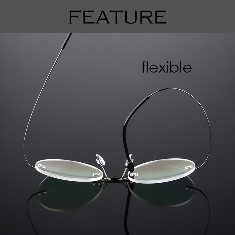 Mắt kính không viền siêu nhẹ gọng bằng hợp kim titanium | BigBuy360 - bigbuy360.vn