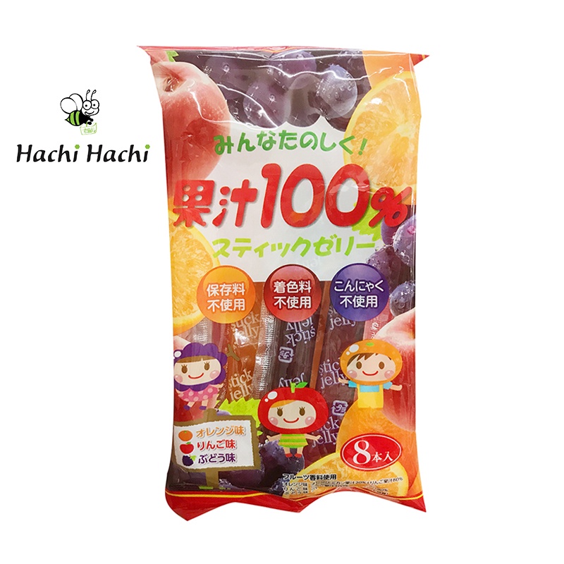 Thạch rau câu nước ép trái cây Nhật Bản Ribon 128g  - Hachi Hachi Japan Shop