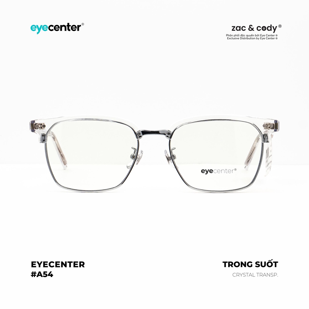 Gọng kính cận nam nữ A54-S chính hãng KRIS by EYECENTER nhập khẩu Eye Center Vietnam