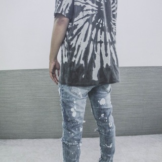 Champion small logo tie dye waxed