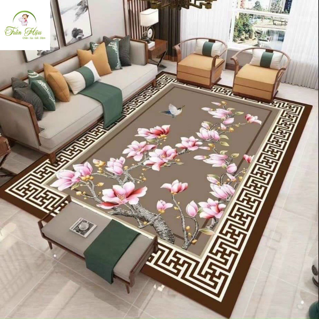 Thảm bali trải sàn khổ rộng từ 1m6-3M hoạ tiết sang trọng-trang trí nhà cửa- chống trơn trượt