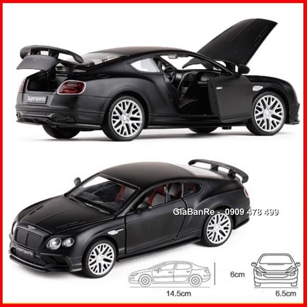 XE MÔ HÌNH SẮT TỈ LỆ 1:32 - BENTLEY GT - CAIPO - ĐEN - 9625.2