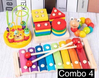 Bộ đồ chơi gỗ thông minh 7 món đồ