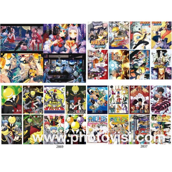 ( P2 ) Poster anime chibi 8 tấm A3 tranh treo album ảnh in hình đẹp quà tặng xinh xắn