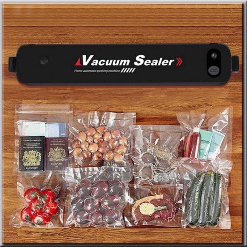 Máy Hút Chân Không Thực Phẩm Kèm Hàn Miệng Túi Vacuum Sealer ( tặng 10 túi hút )