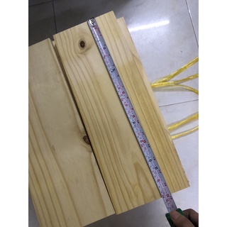 Ván gỗ thông làm kệ handmade, kệ macrame