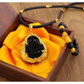 Mặt phật di lặc phong thủy may mắn ( đen )