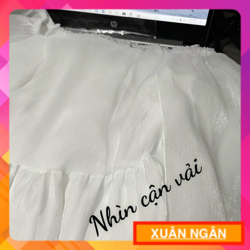 SÉT ĐẦM VOAN KIẾN ÁNH KIM TẶNG KÈM QUẦN