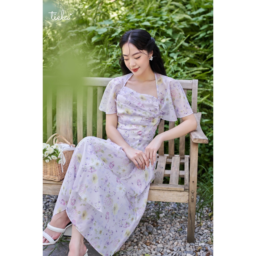 TIELA Đầm váy hoa cổ chéo - Juhi Dress