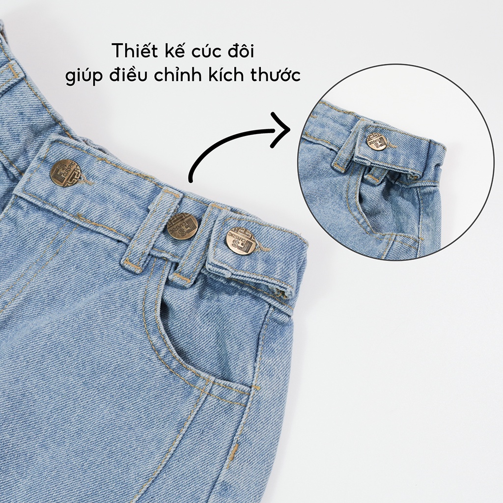 Quần short jeans nữ cạp cao ống rộng có chun sau GINDY unisex có nhiều màu thời trang xuân hè 2023 Q8101