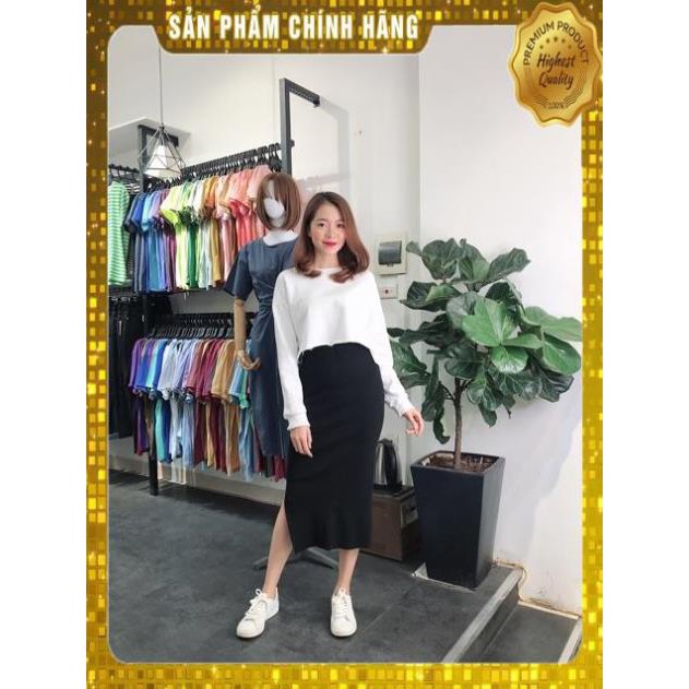 Chân váy len dáng dài dễ phối đồ phong cách Ulzzang xuất sắc IMES SHOP | BigBuy360 - bigbuy360.vn