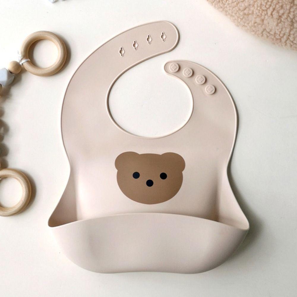 Yếm Ăn Bằng Silicone Cotton In Hoa Dành Cho Trẻ Sơ Sinh