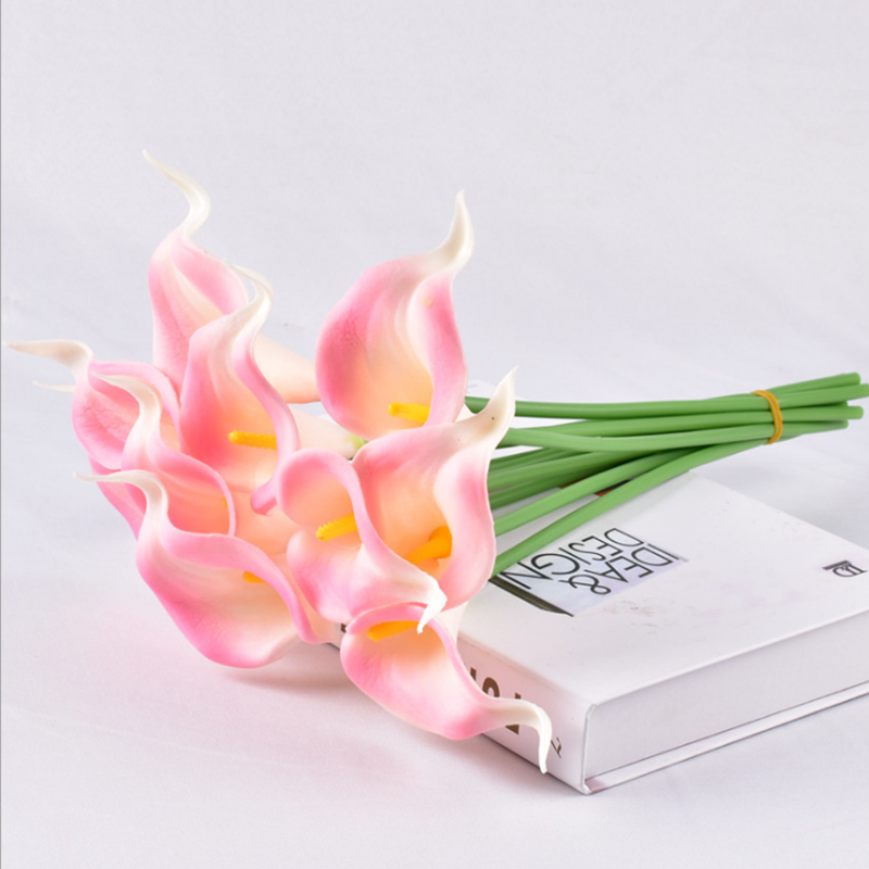 1 Bó Hoa Calla Lily Nhân Tạo Bằng Latex Trang Trí Nhà Cửa