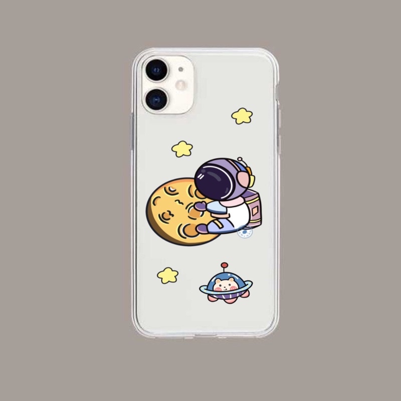 Ốp lưng hình nhà du hành vũ trụ cute viền trong chống ố 5/5s/6/6plus/6s/6splus/7/7plus/8/8plus/x/xs/11/12/pro/max | WebRaoVat - webraovat.net.vn