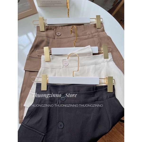 [Váy Chất mát Mùa hè]Chân váy chất chéo hàn mặc mùa hè siêu mát lạnh Chân váy đính cúc siêu tôn dáng