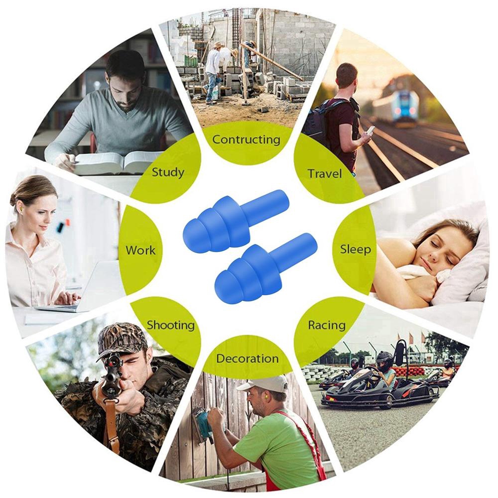 [Hàng mới về] Nút bịt tai silicone chống ồn đeo thoải mái khi ngủ