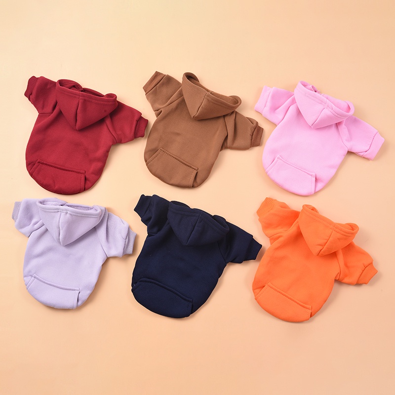 Áo Hoodie Cotton Màu Trơn Thời Trang 2022 Cho Thú Cưng Chó Chihuahua