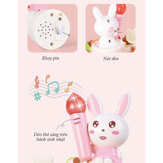 Bộ đồ chơi cắt bánh sinh nhật cho bé - 85 chi tiết có đèn và nhạc vui nhộn