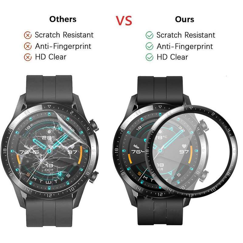Set 2 Phim Dán Bảo Vệ Màn Hình Cong Cho Đồng Hồ Huawei Honor Magic 2 GS3 Huawei watch 3 pro GT2 GT3 42mm 46mm GT2e Gtrunner