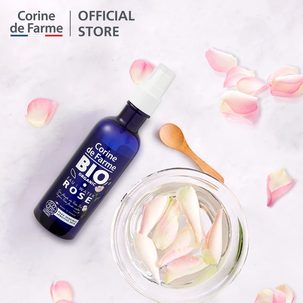 Nước hoa hồng hữu cơ Corine de Farme Organic Rose Water 200ml